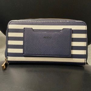 Aldo blue, white, and red wallet.